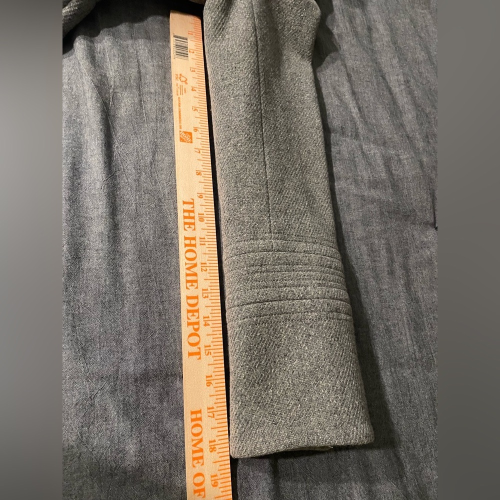 J. Crew Gray Wool-Blend Pea Coat with Belted Waist - Picture 10 of 14